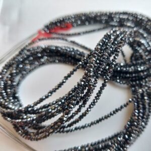 Faceted Black Diamond Beads