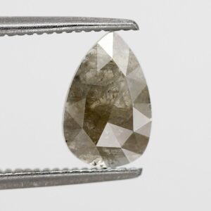 0.97 ct Natural Salt and Pepper Pear Shape Diamond