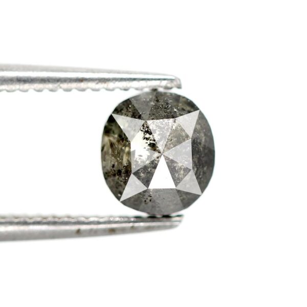 0.87 Ct Natural Salt and Pepper Oval shape Diamond - Image 2