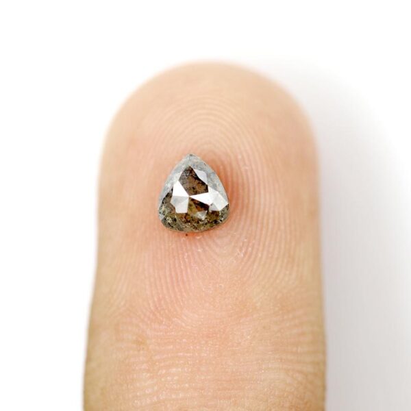 0.68 Ct Natural Salt and Pepper Pear shape Diamond - Image 6