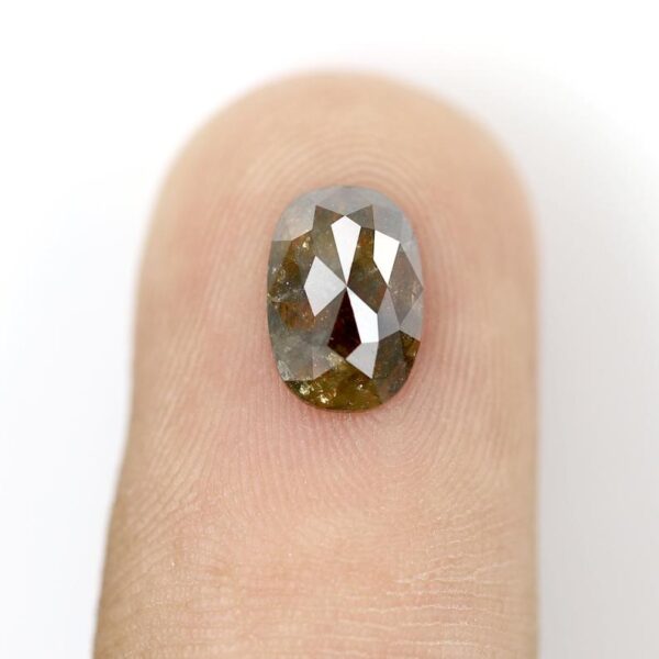 1.06 Ct Natural Salt and Pepper Oval shape Diamond - Image 6