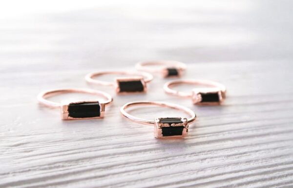 Rough Black Tourmaline Ring - Image 4