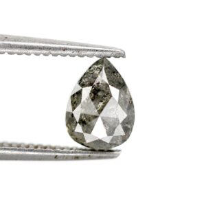 0.84 Ct Natural Salt and Pepper Pear shape Diamond