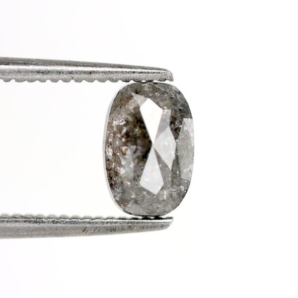 1.06 Ct Natural Salt and Pepper Oval shape Diamond - Image 4