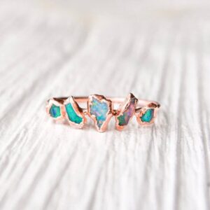 Raw Opal Multi stone Ring