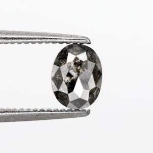 0.67 Ct Natural Salt and Pepper Oval shape Diamond