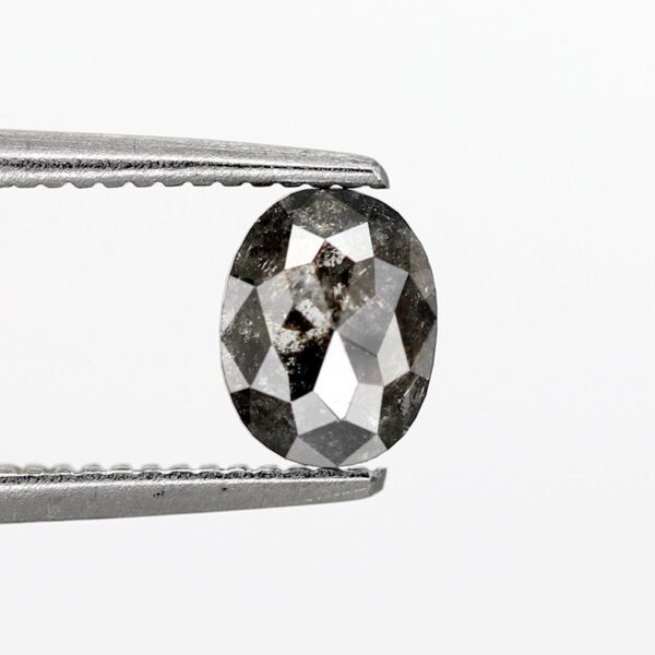 0.67 Ct Natural Salt and Pepper Oval shape Diamond