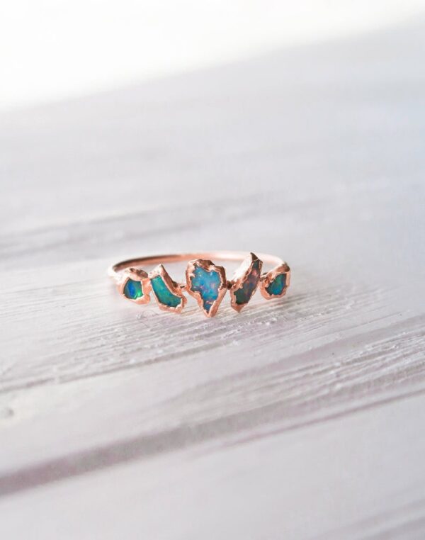 Raw Opal Multi stone Ring - Image 2