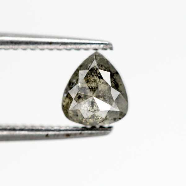 0.68 Ct Natural Salt and Pepper Pear shape Diamond