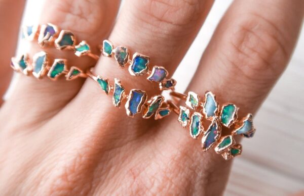 Raw Opal Multi stone Ring - Image 3