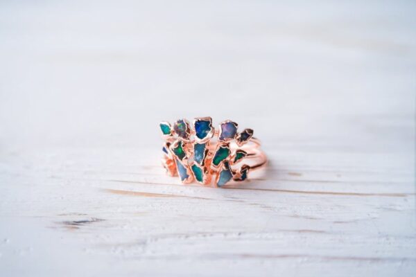 Raw Opal Multi stone Ring - Image 4