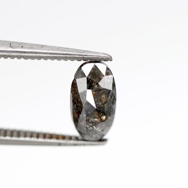 1.07 Ct Natural Salt and Pepper Oval Shape Diamond - Image 3