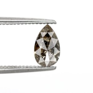 0.95 Ct Natural Salt and Pepper Pear shape Diamond