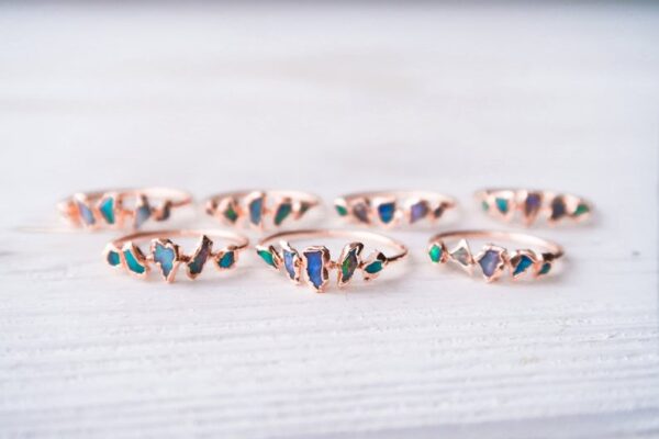 Raw Opal Multi stone Ring - Image 6