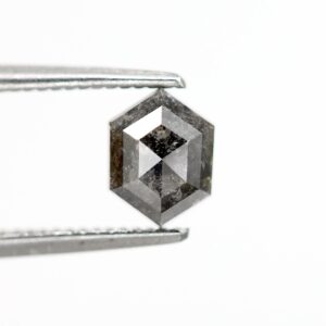 0.84 Ct Natural Salt and Pepper Hexagon shape Diamond