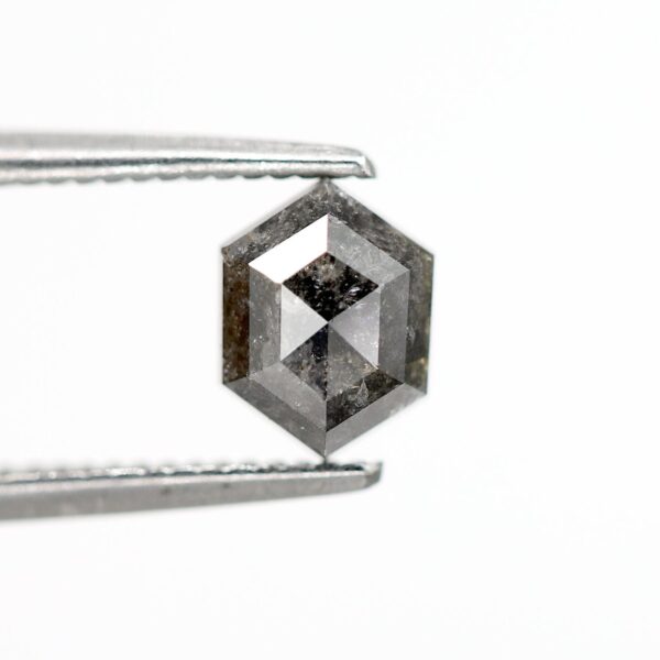 0.84 Ct Natural Salt and Pepper Hexagon shape Diamond