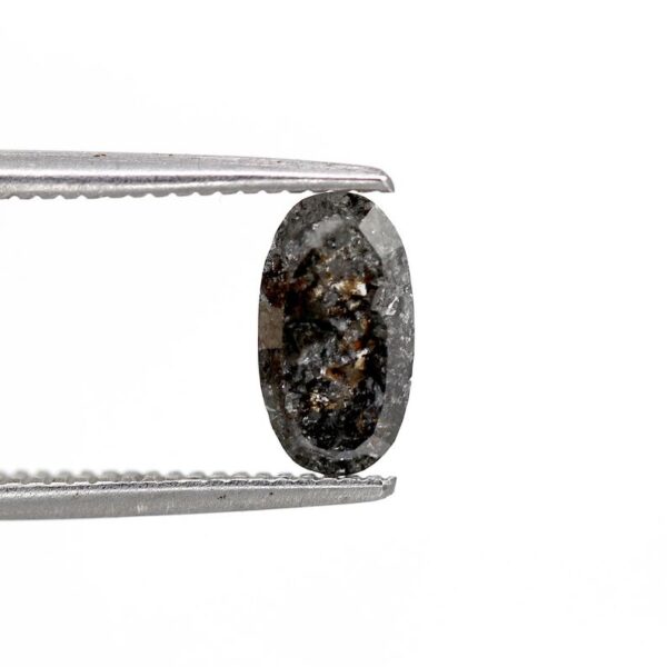 1.07 Ct Natural Salt and Pepper Oval Shape Diamond - Image 5