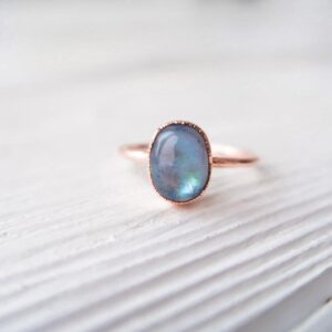 Rainbow Moonstone Ring