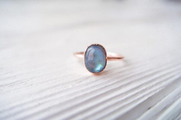 Rainbow Moonstone Ring