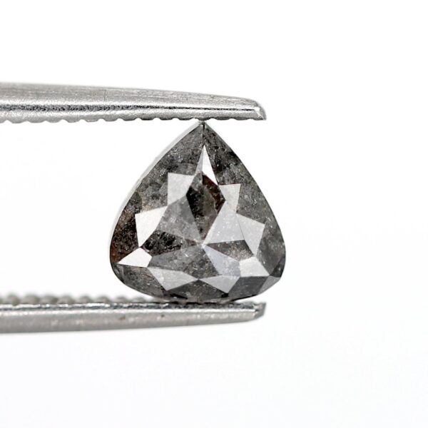1.01 Ct Natural Salt and Pepper Heart shape Diamond