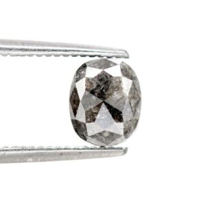 1.02 Ct Natural Salt and Pepper Oval shape Diamond
