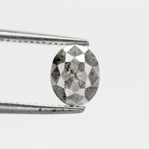 0.67 Ct Natural Salt and Pepper Oval shape Diamond