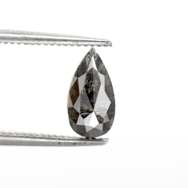 1.14 Ct Natural Salt and Pepper Pear shape Diamond