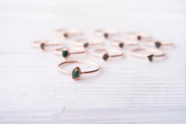 Rough Emerald Engagement Ring - Image 5