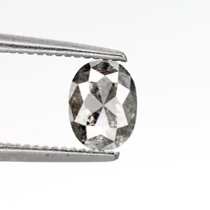 0.47 Ct Natural Salt and Pepper Oval shape Diamond
