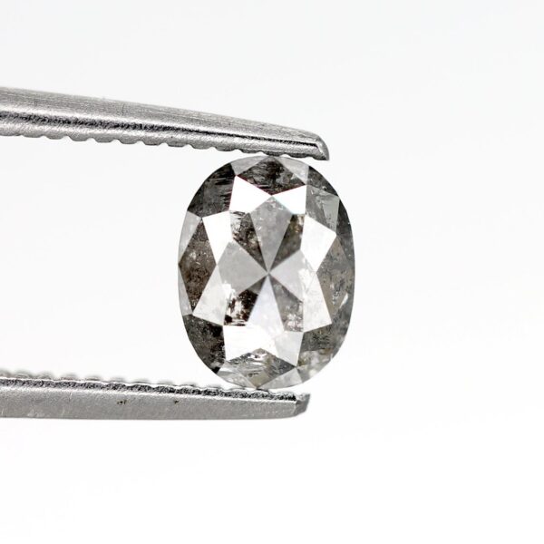 0.47 Ct Natural Salt and Pepper Oval shape Diamond
