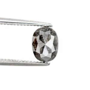 1.32 Ct Natural Salt and Pepper Oval shape Diamond