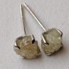 5.5mm Yellow Raw Diamond Sterling Silver Studs (Earrings)