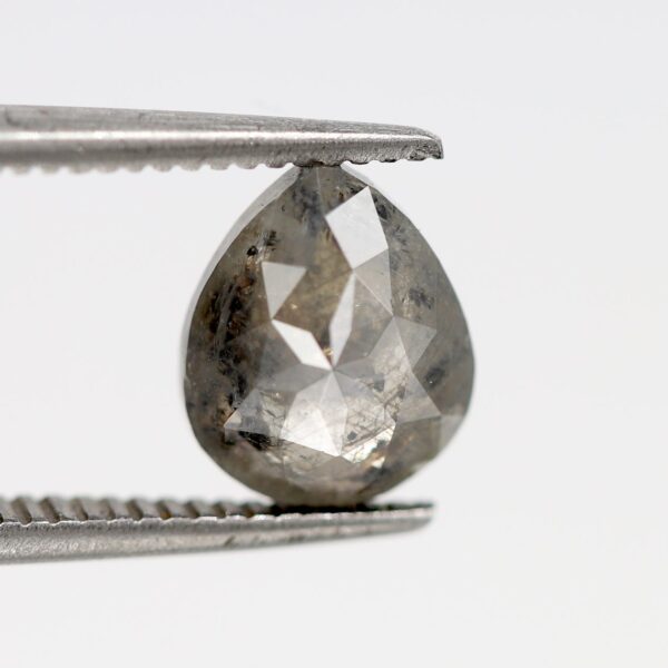 1.32 Ct Natural Salt and Pepper Pear shape Diamond