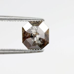 1.24 Ct Natural Salt and Pepper Emerald shape Diamond