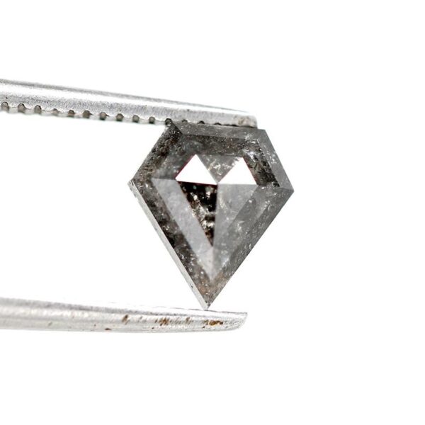 1.15 Ct Natural Salt and Pepper Kite shape Diamond - Image 2