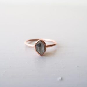 Herkimer Diamond Crystal ring for women