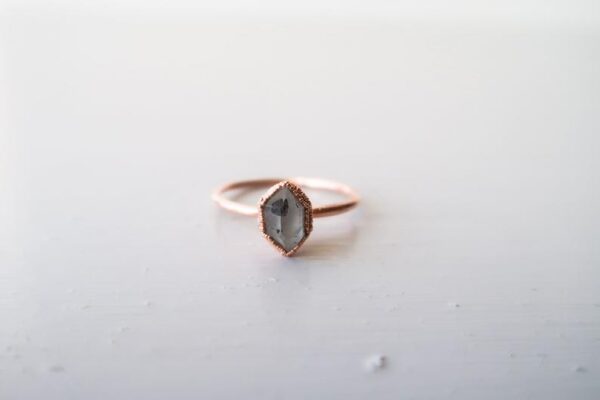 Herkimer Diamond Crystal ring for women