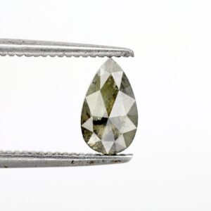 0.70 Ct Natural Salt and Pepper Pear shape Diamond