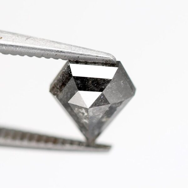 1.15 Ct Natural Salt and Pepper Kite shape Diamond - Image 3