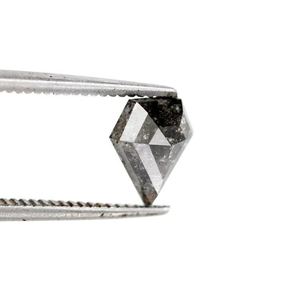 1.15 Ct Natural Salt and Pepper Kite shape Diamond - Image 4