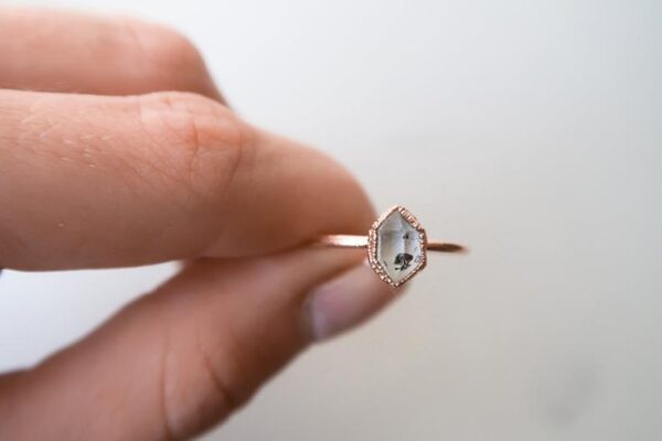 Herkimer Diamond Crystal ring for women - Image 2
