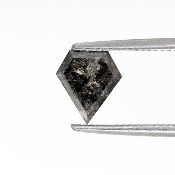 1.15 Ct Natural Salt and Pepper Kite shape Diamond - Image 5