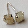 5.5mm Yellow Raw Diamond Sterling Silver Studs (Earrings) - Image 2