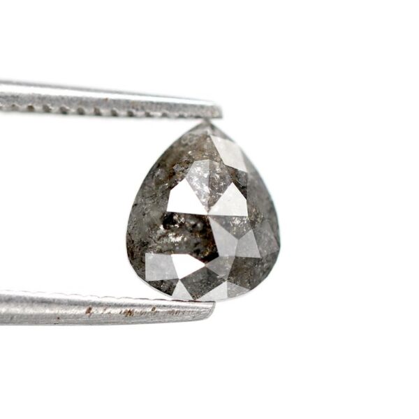 0.75 Ct Natural Salt and Pepper Pear shape Diamond - Image 4
