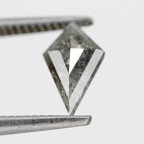 0.52 Ct Rose Cut Galaxy Salt and Pepper Diamond - Image 2