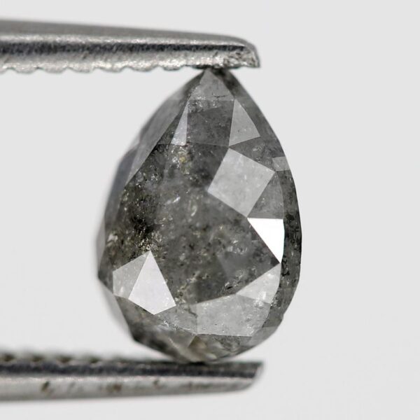 1.15 Ct Natural Salt and Pepper Pear shape Diamond - Image 5