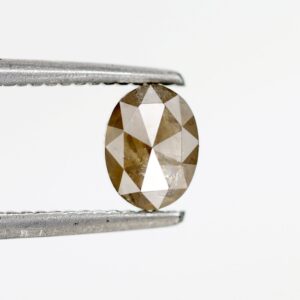 0.69 Ct Natural Salt and Pepper Oval shape Diamond