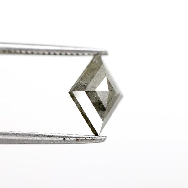 1.23 Ct Natural Salt and Pepper Kite shape Diamond - Image 4
