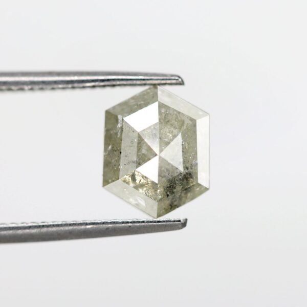 1.19 Ct Natural Salt and Pepper Hexagon shape Diamond