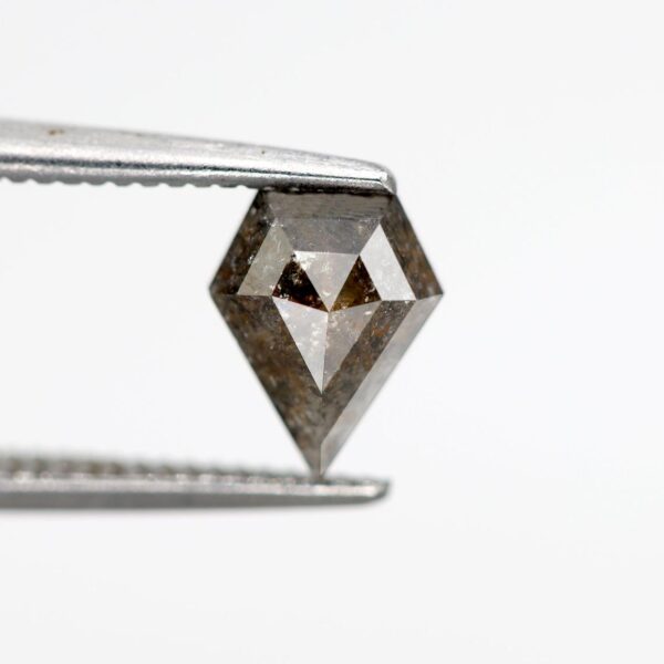 0.71 Ct Natural Salt and Pepper Modified Kite (Shield) shape Diamond